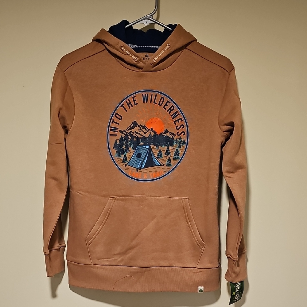 Lake & Trail Kids Adventure Brown Hoodie. Size L. Nwt.